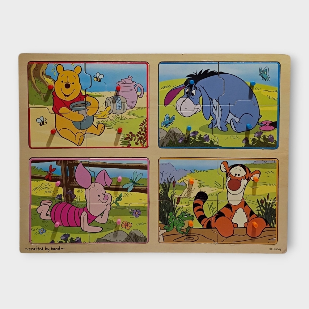 Melissa & Doug Disney Baby Winnie The Pooh My First Wooden 16 Piece Peg Puzzle
